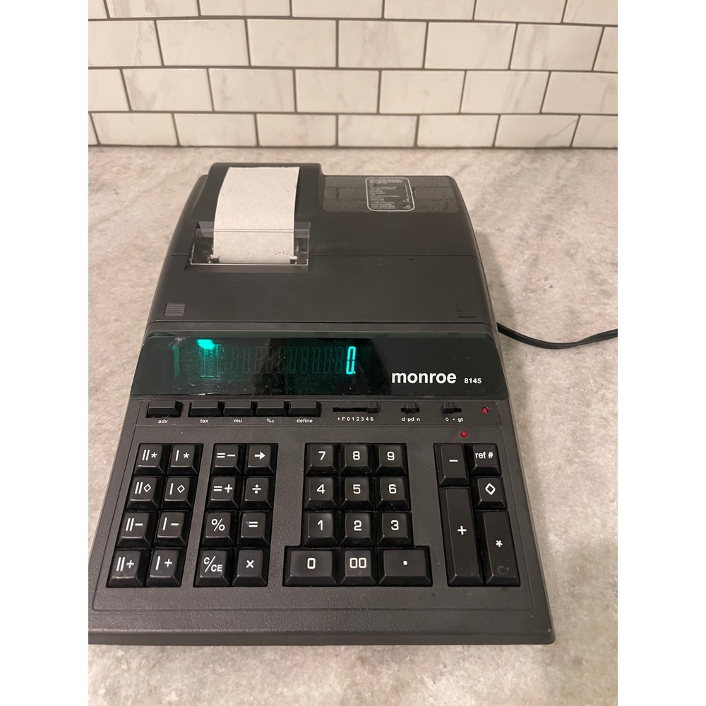 Monroe Printing Calculator 8145 Heavy Duty Desktop Accounting